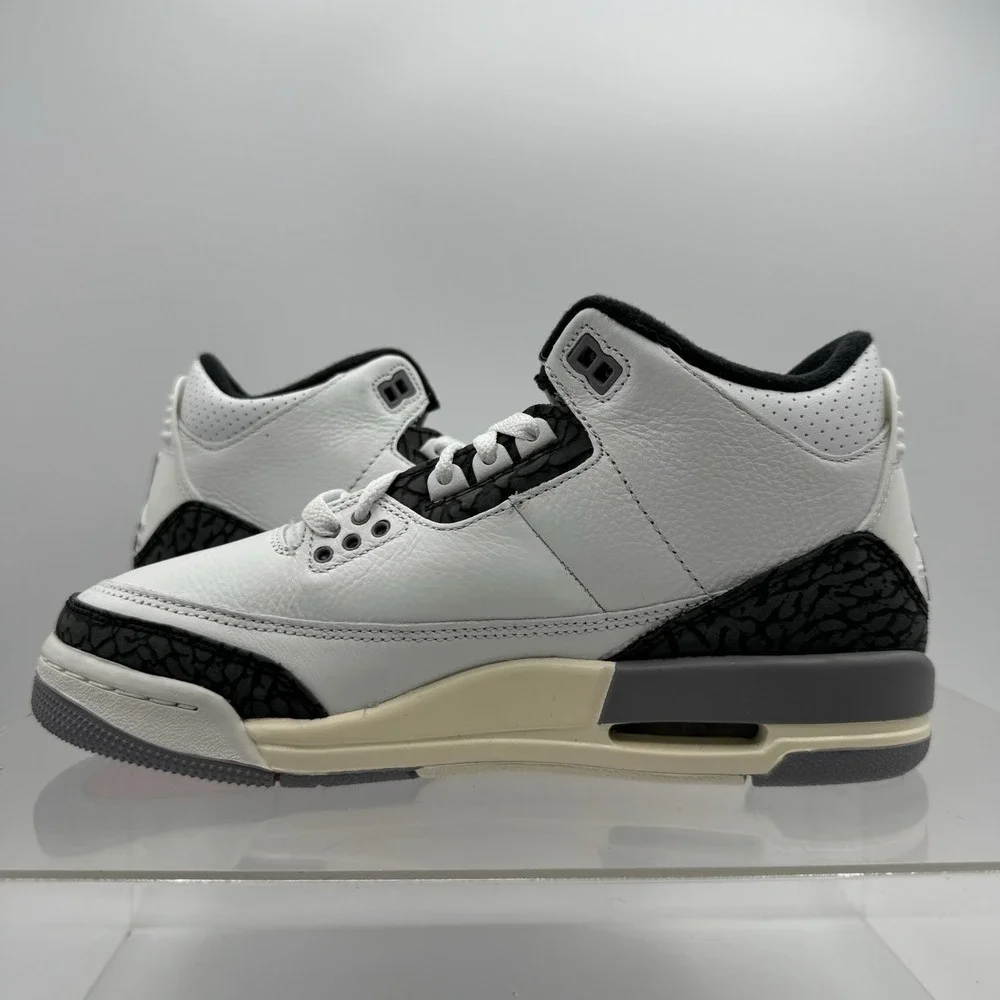 Brand New Air Jordan 3 Retro GS Summit White Cement Grey DM0967-106 Size 6.5Y
